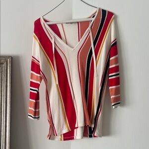 LOFT Multicolor Striped Sweater